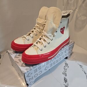 Converse x Comme des Garcons Play Chuck 70 CDG Hi Top Sneakers  Size 9M/11W NWB
